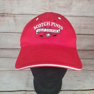 Scotch Pines Golf Course Payette Idaho Town Talk Hat Red Strap Back Adjustable